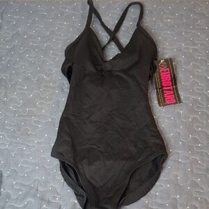 Eurotard Black Cross-Back Dance Leotard size XS NWT